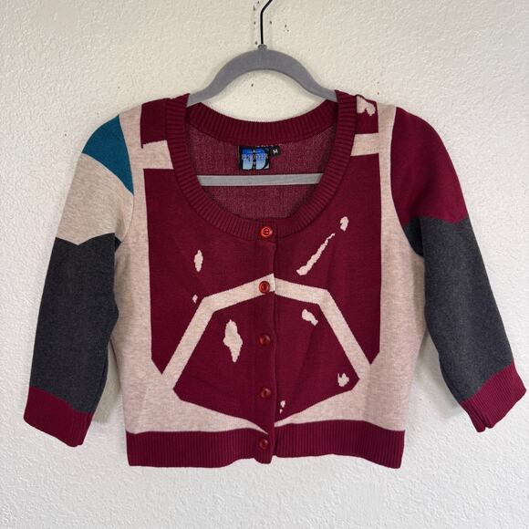 Elhoffer Galactic Creed Cardigan Womens Medium Crop Sweater Cosplay Comic Con M - Picture 1 of 10